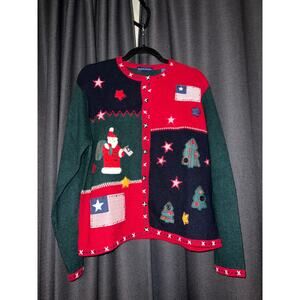 Ugly Christmas Sweater Xmas Cardigan Size Large